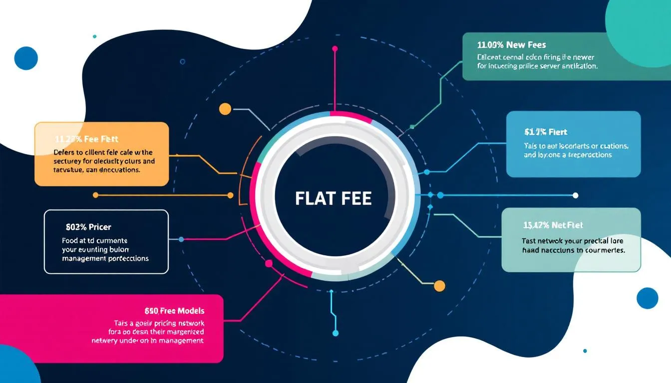 A diagram illustrating flat fee pricing models for network server management.