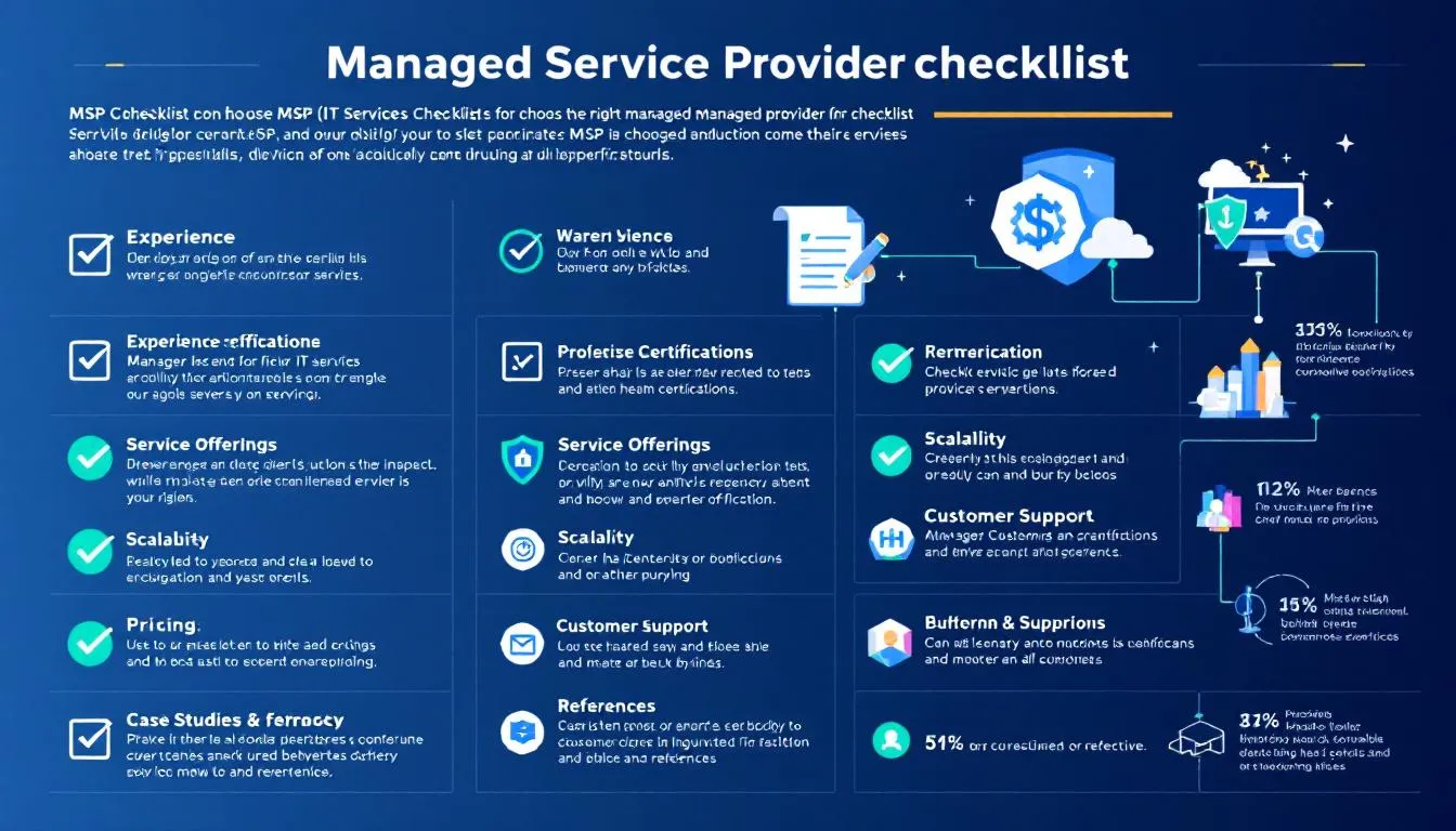 A checklist for choosing the right managed service provider for IT services.
