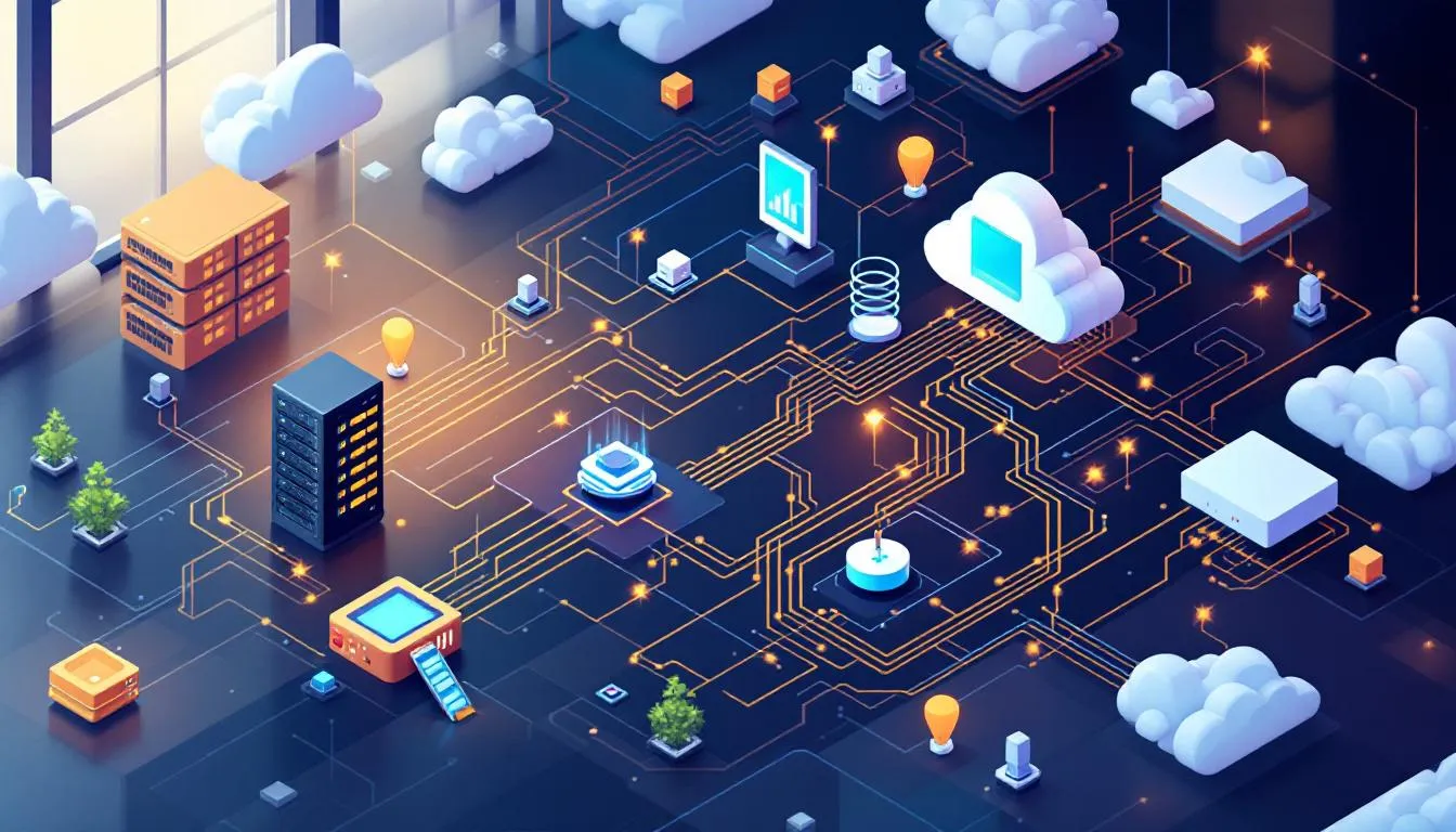 A network server setup illustrating the importance of network server management for SMBs.