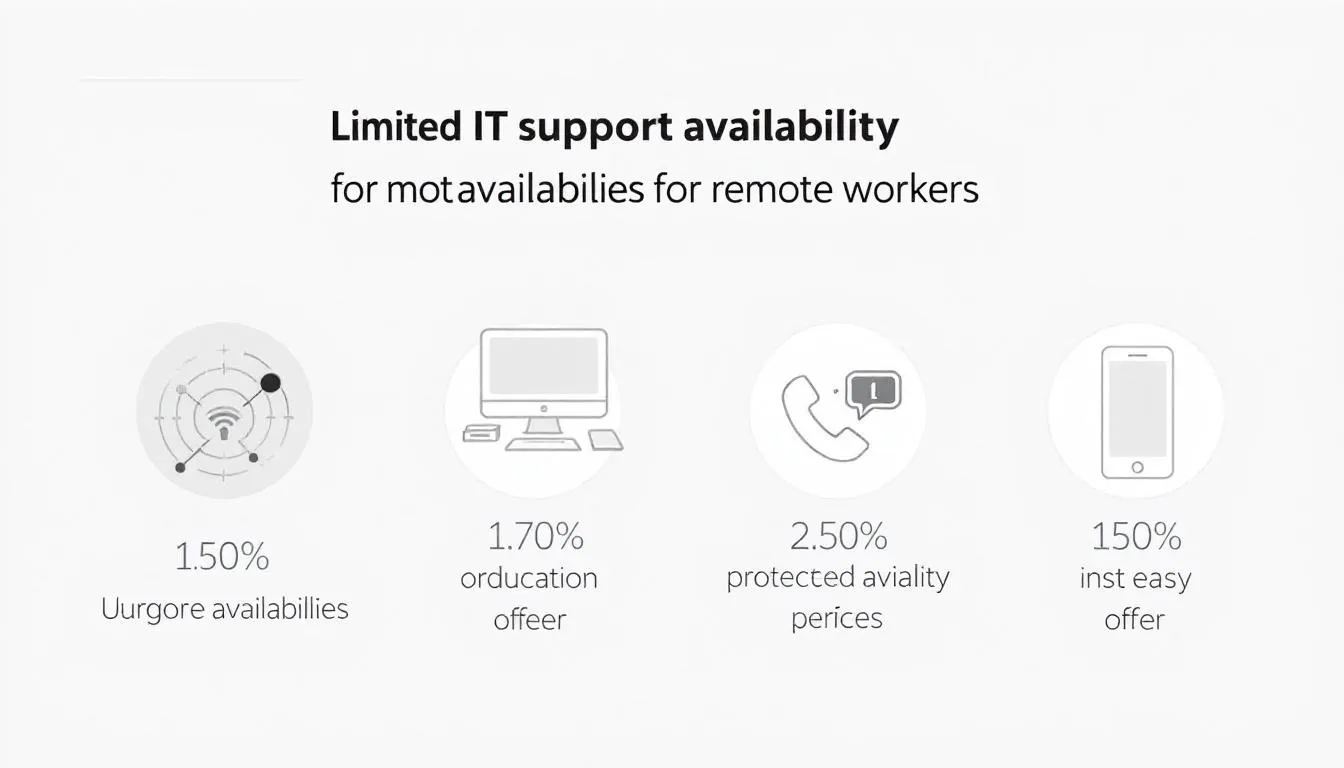 A visual representation of limited IT support availability for remote workers.