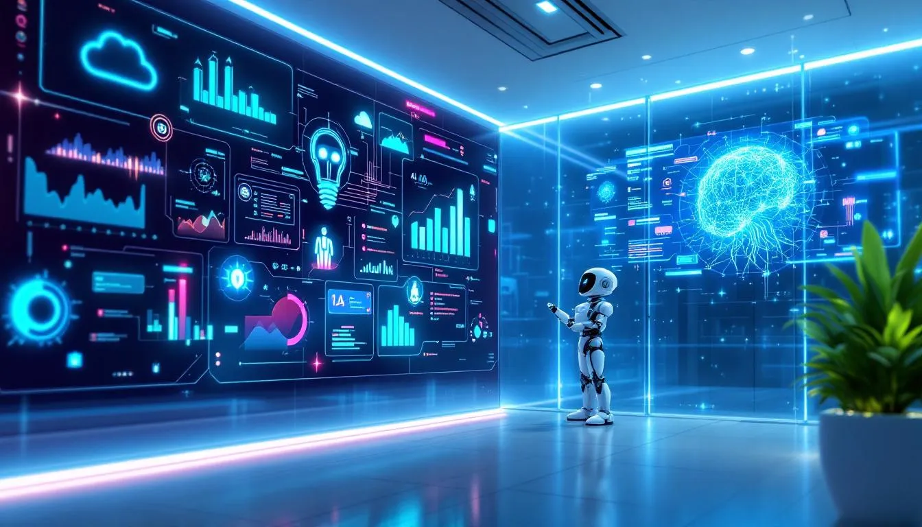 An illustration of AI-powered tools transforming IT support for homes and businesses.