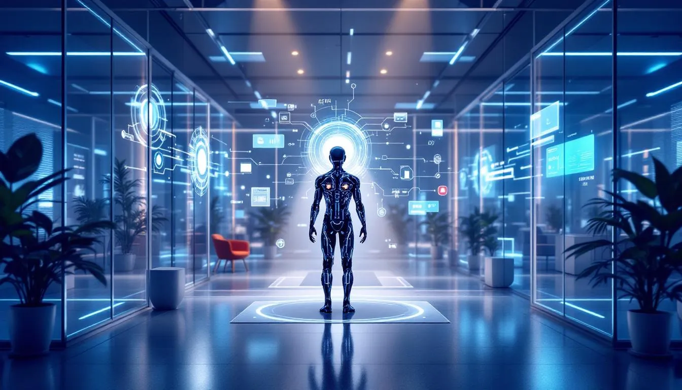 An illustration representing AI diagnostics transforming IT support.