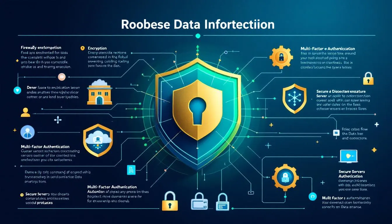 Illustration depicting robust cybersecurity measures for data protection.